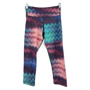 KOS USA XS Blue Purple Pink Bleed Galaxy Print Yoga Leggings S